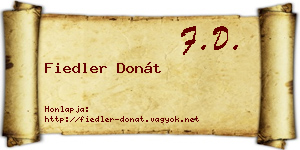 Fiedler Donát névjegykártya